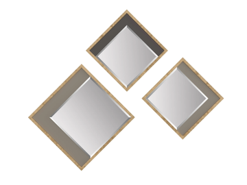 PANAREA - Set of rhombus mirrors with frame by Guerra Vanni - view 2